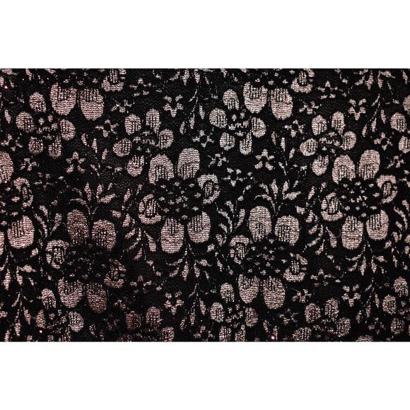 TAHARI‎ ASL $138 Lace Floral Tiered Sheath Dress Black/Rose Gold Size 8 - Picture 3 of 4